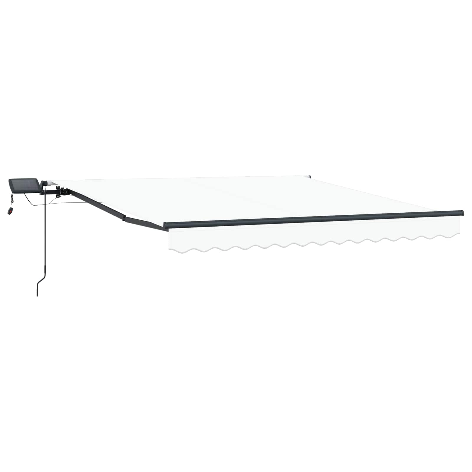 Skrovita tenda S LED lampica Bijelo 300 x 250 cm tkanina