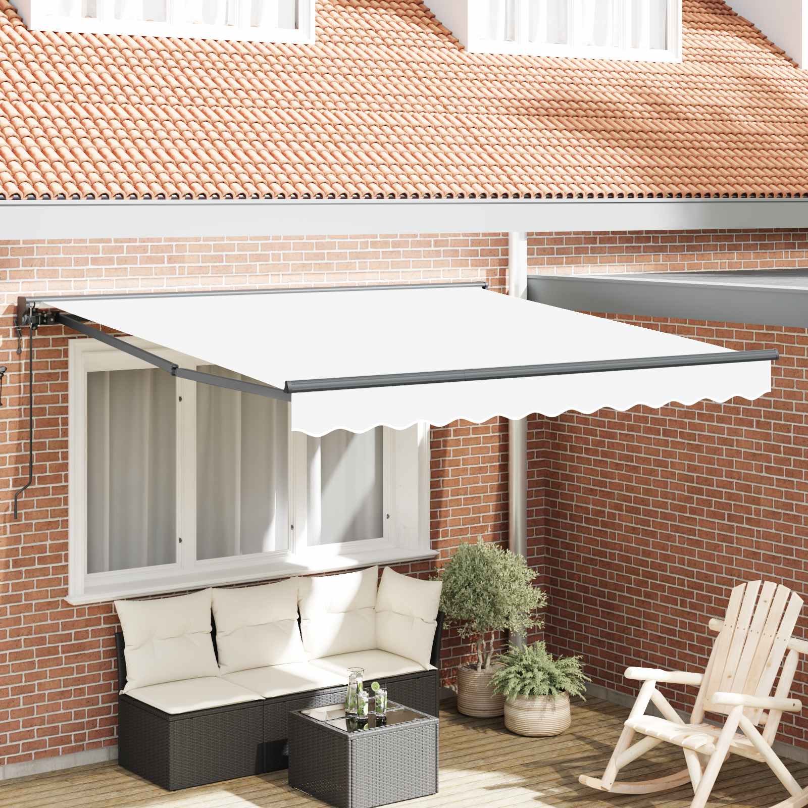 Okvir tende Bijeli 300 x 250 cm Poliester s PU premazom