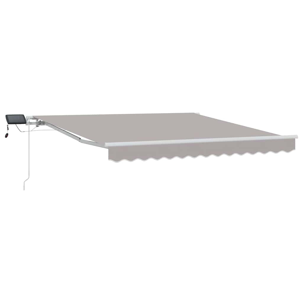 Skrovita tenda Svijetlo siva 300 x 250 cm Tkanina i čelik