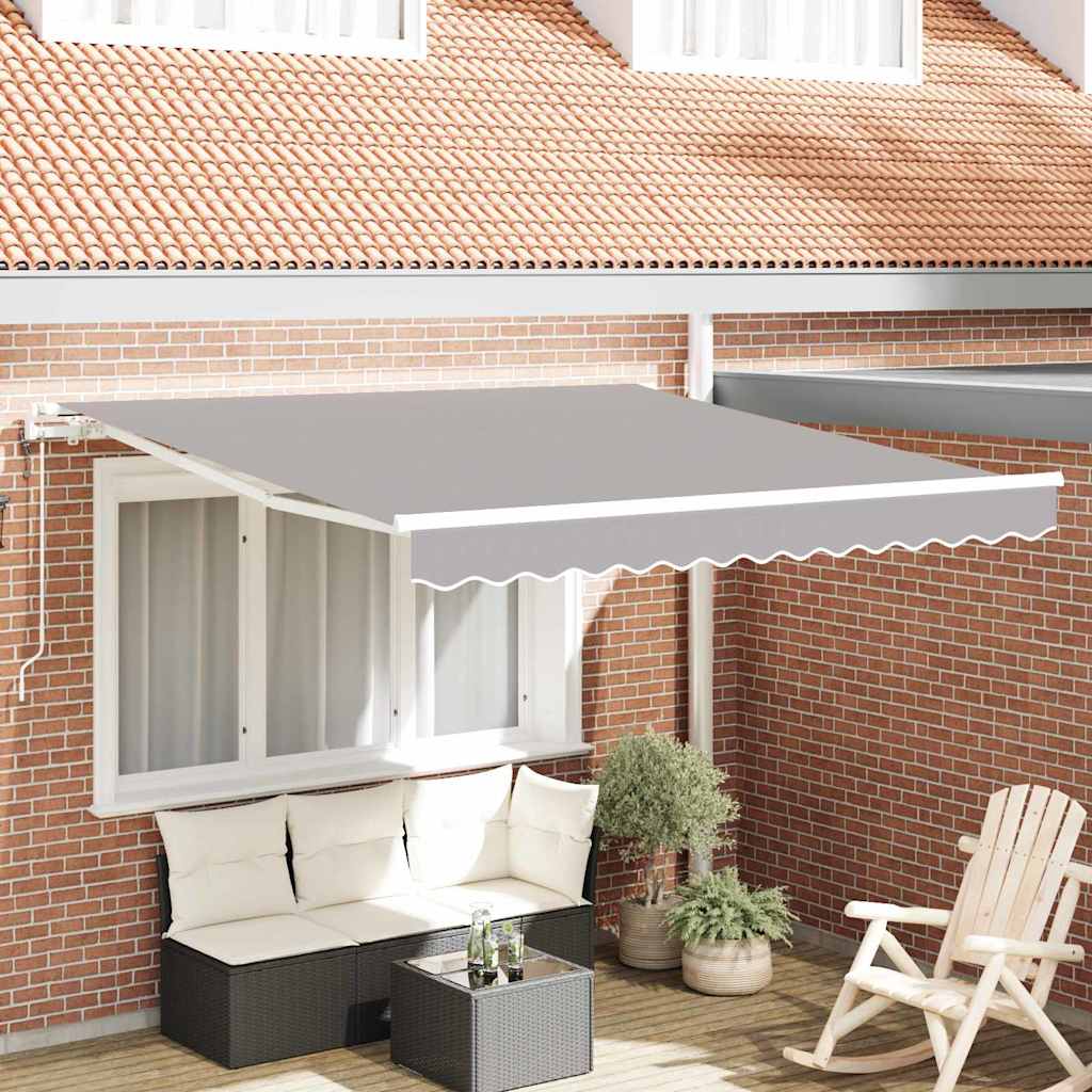 Električna retraktabilna tenda Svijetlo siva 300 x 250 cm
