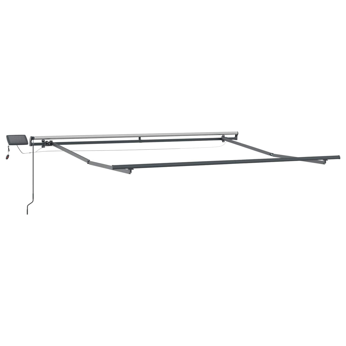 Skrovita tenda S LED lampica Crvena 300 x 250 cm tkanina