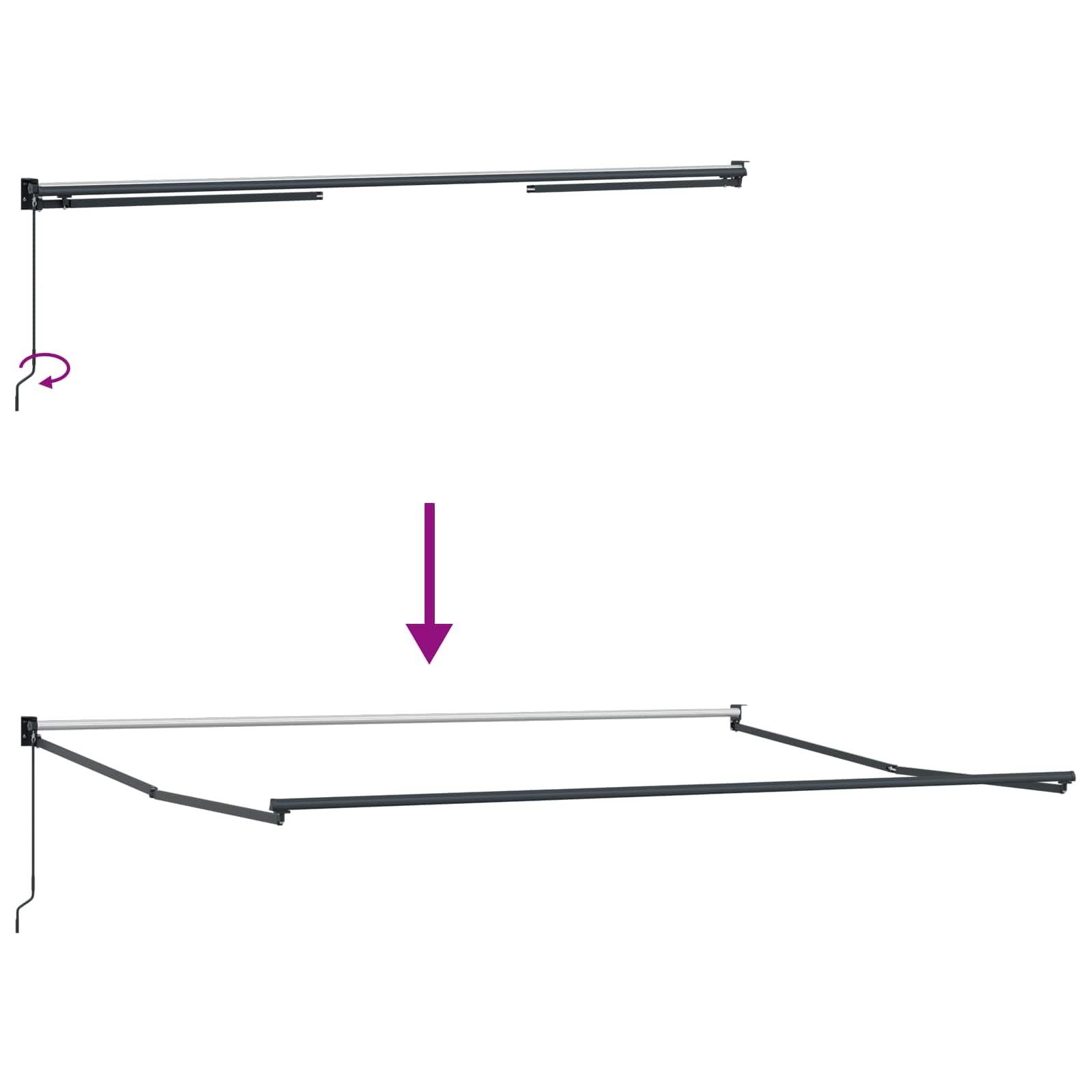 Povlačivi tende narančasta i smeđa 350 x 250 cm