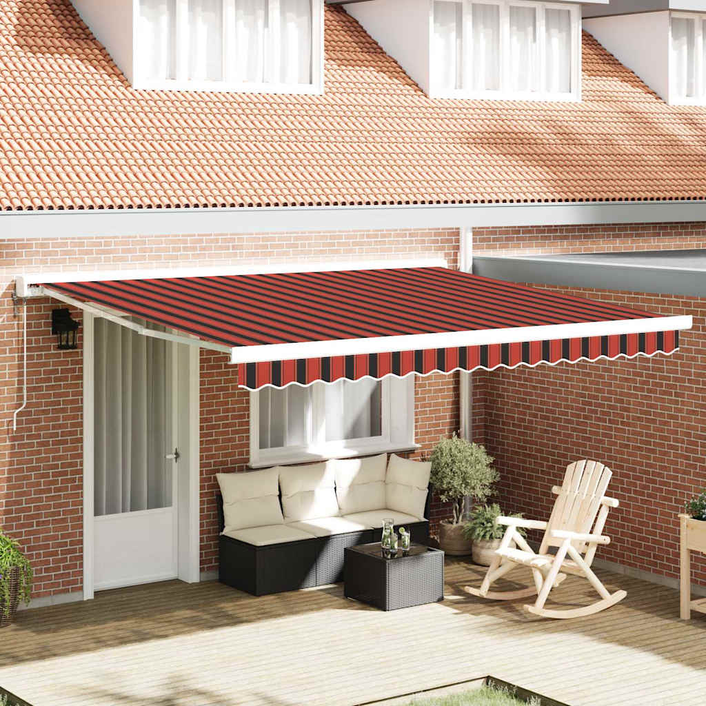 Skrovita tenda narančasta i smeđa 350 x 250 cm
