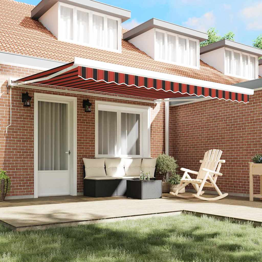 Skrovita tenda narančasta i smeđa 350 x 250 cm