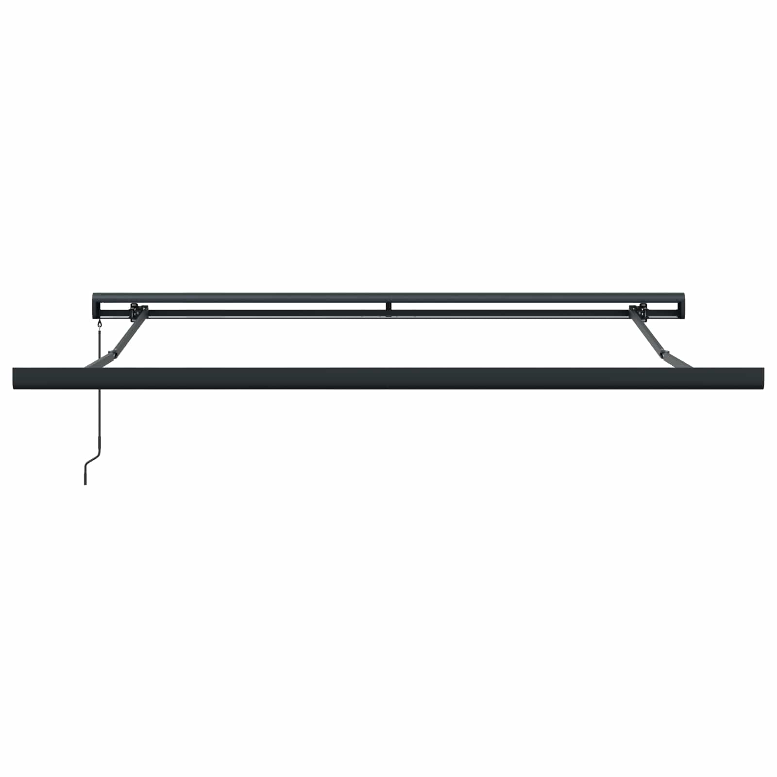 Skrovita tenda Crvena i Crna 350 x 250 cm Tkanina i Metal
