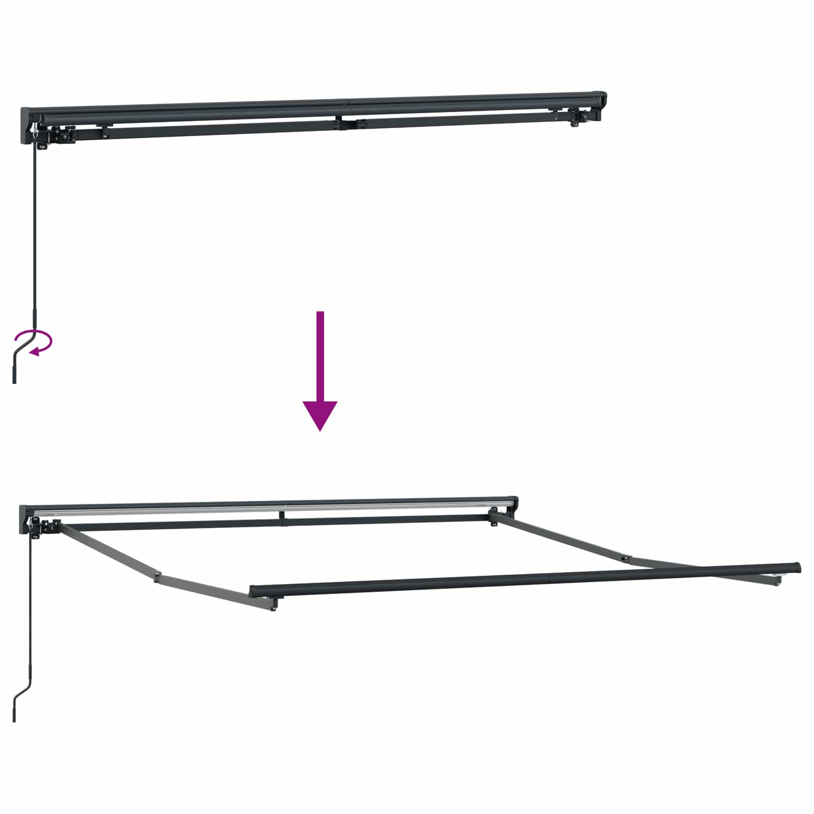 Okvir tende Smeđa 350 x 250 cm Poliester s PU premazom