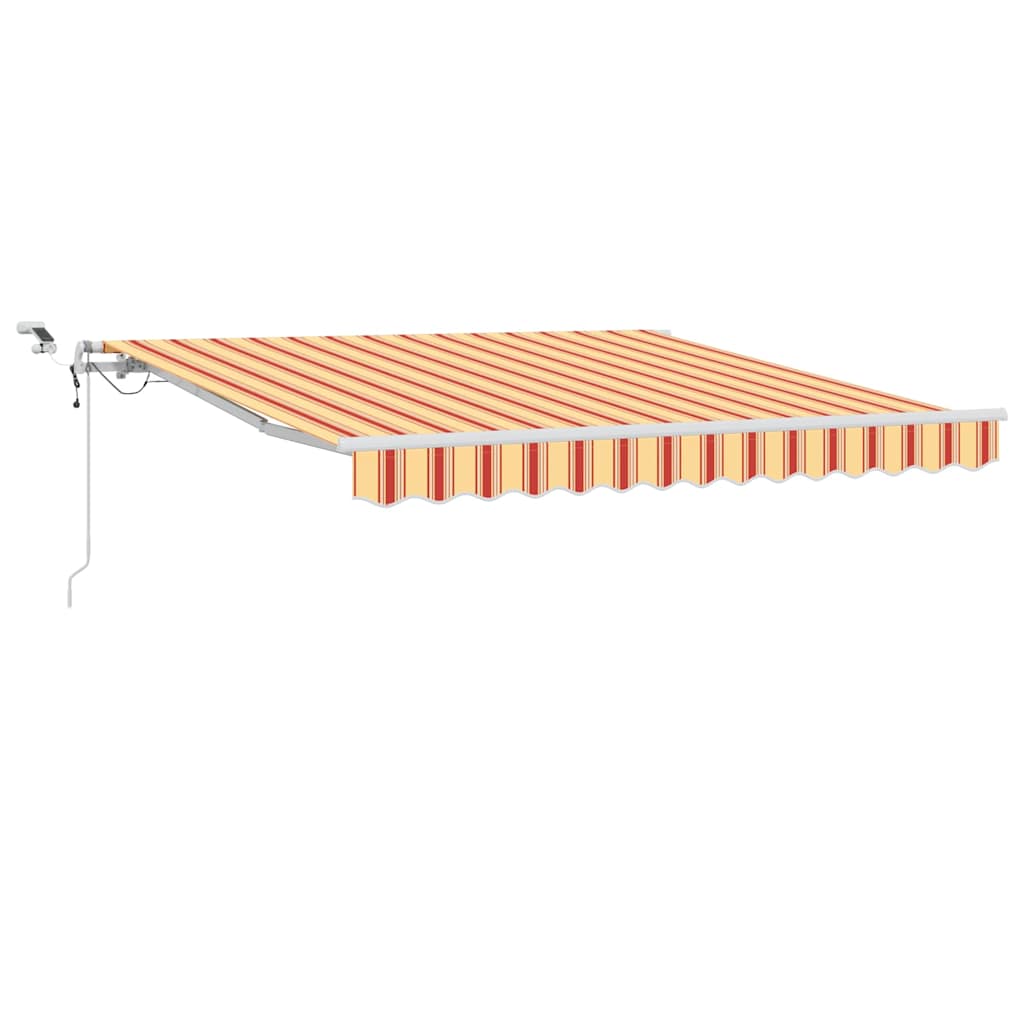 Skrovita tenda Žuta i narančasta 350 x 250 cm Poliester i metal
