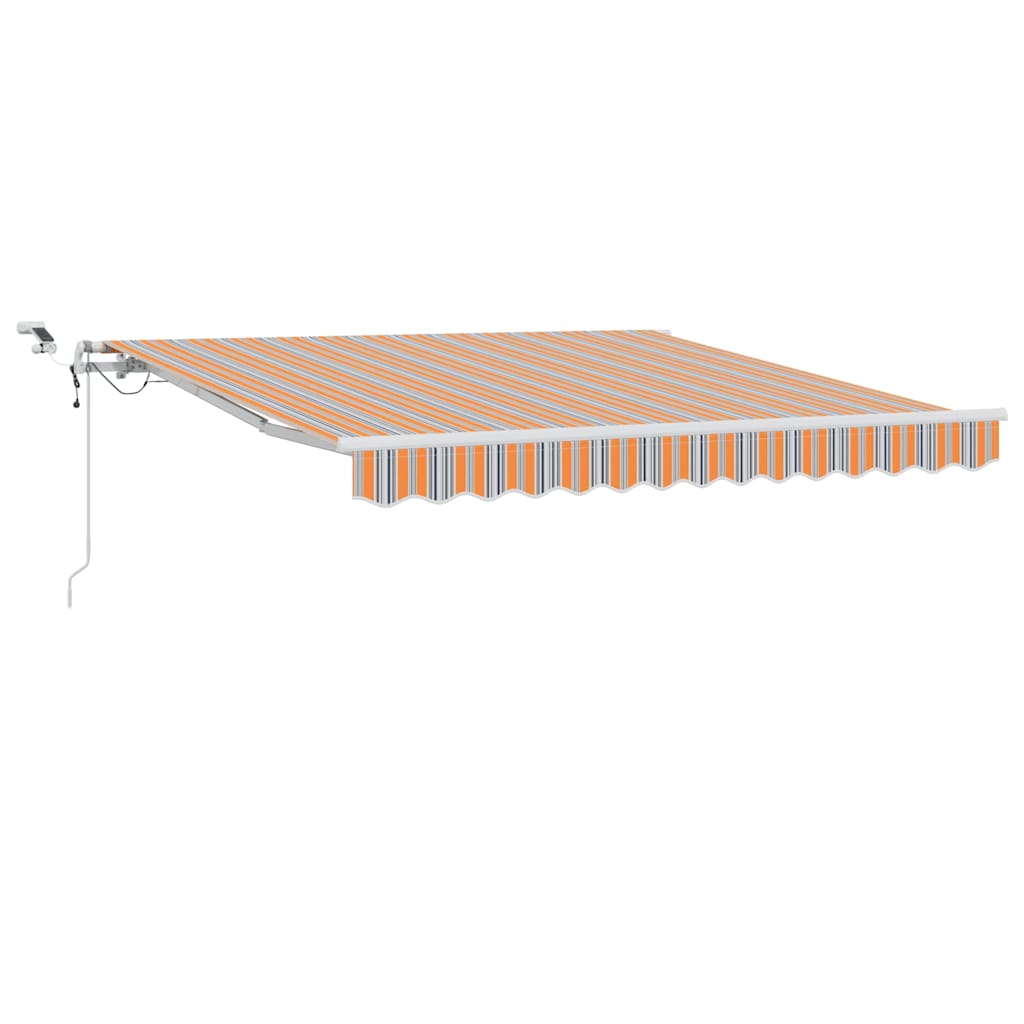 Skrovita tenda Šareni 350 x 250 cm Poliester i metal