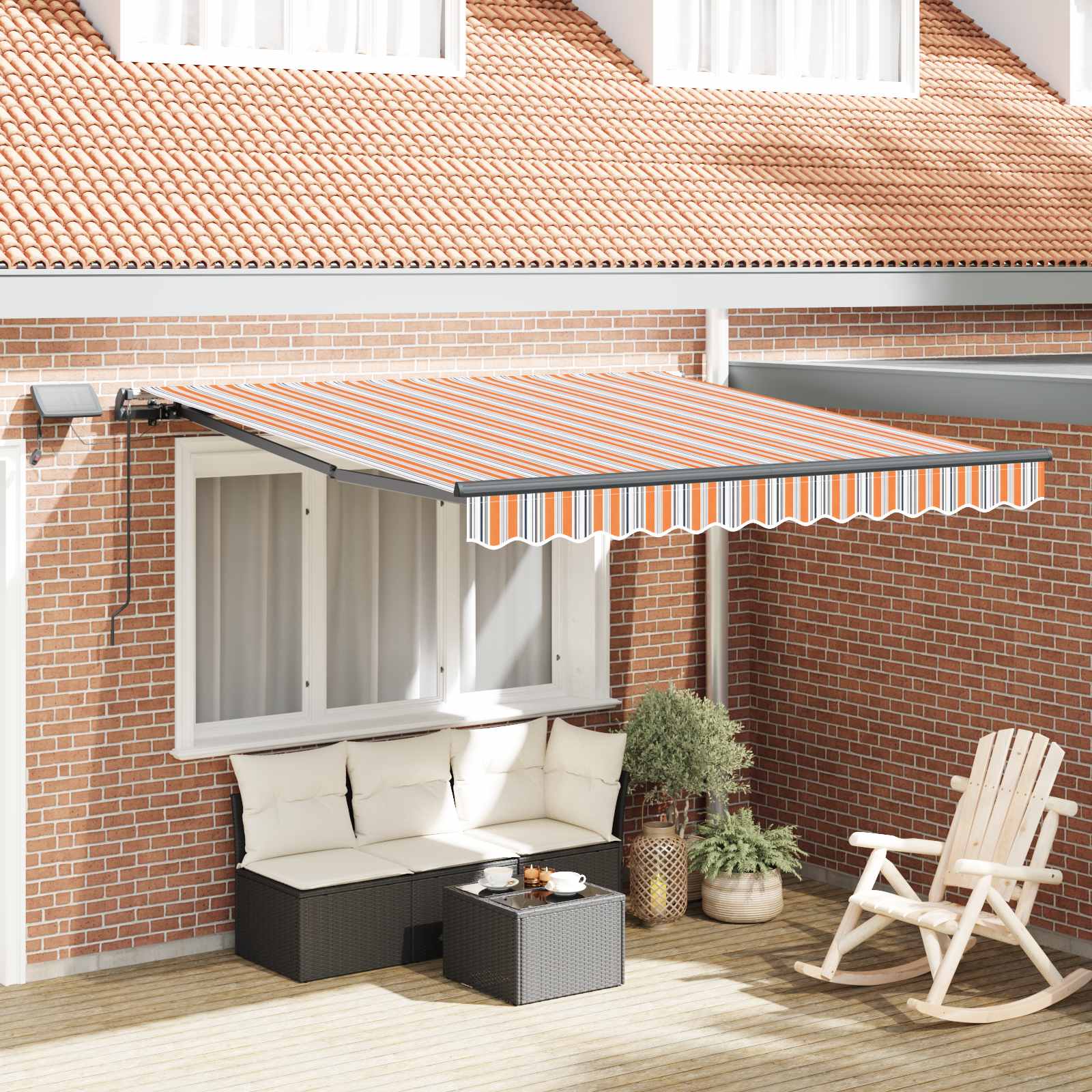 Skrovita tenda Šareni 350 x 250 cm tkanina