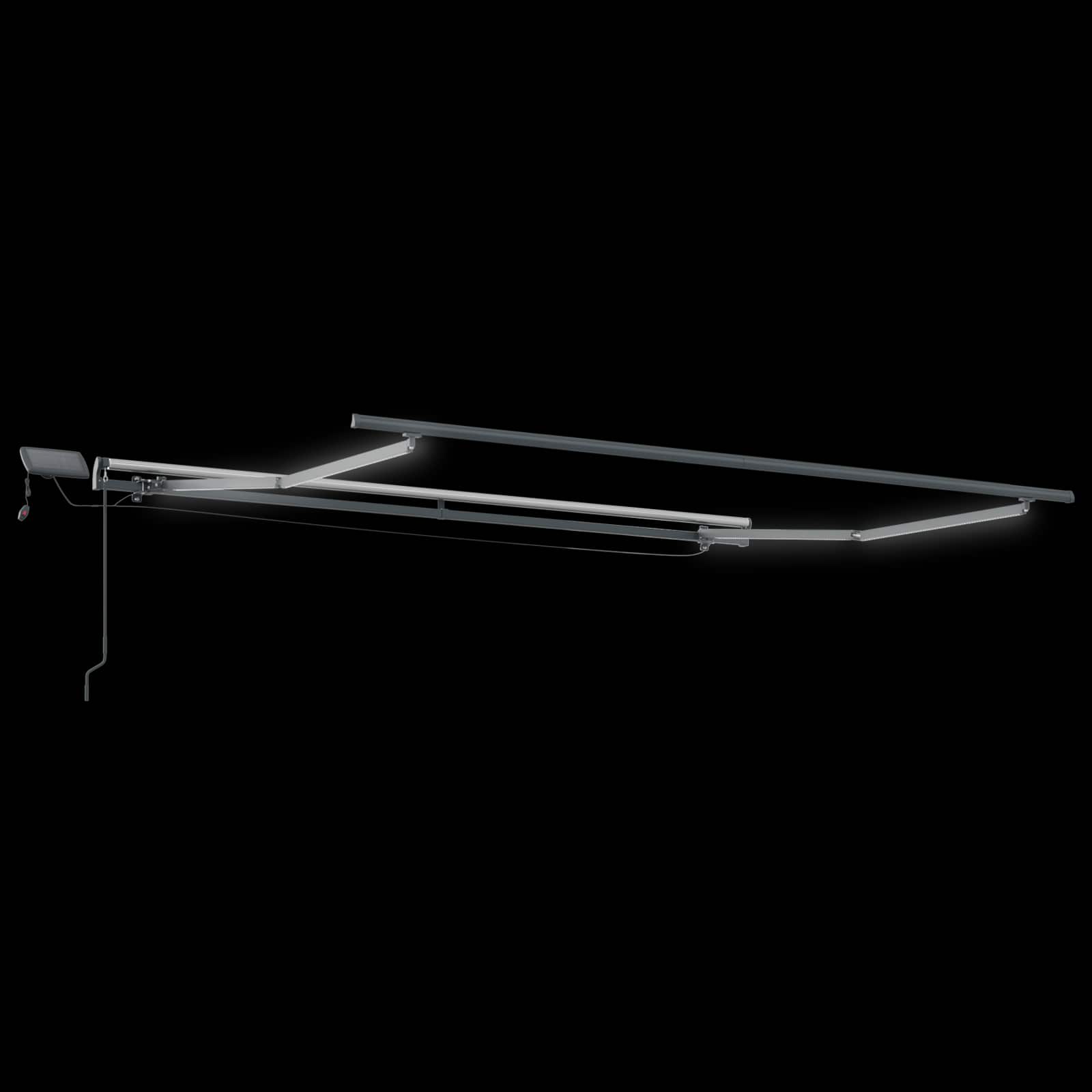 Skrovita tenda S LED lampica Šareni 350 x 250 cm tkanina
