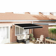 Skrovita tenda Crna 350 x 250 cm tkanina