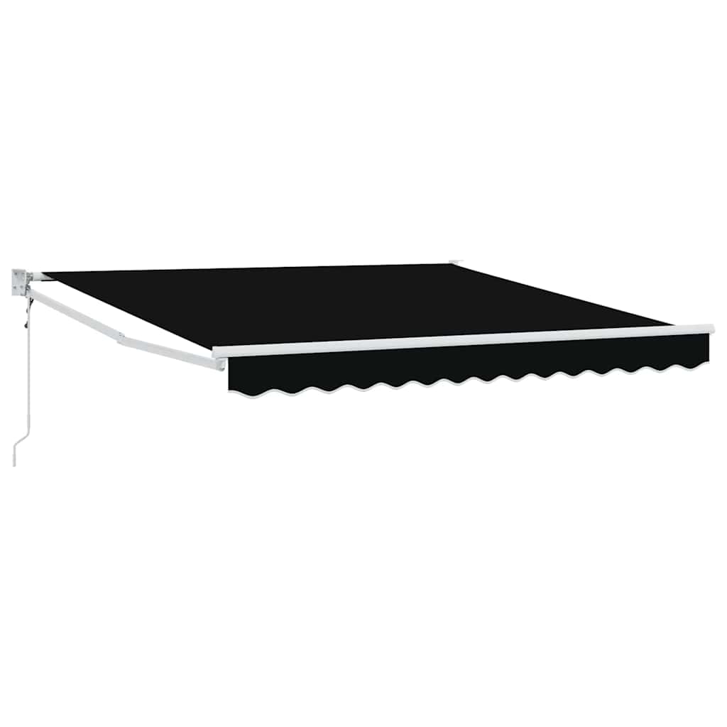 Skrovita tenda Crna 350 x 250 cm tkanina