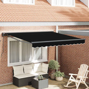 Okvir tende Crna 350 x 250 cm Poliester s PU premazom