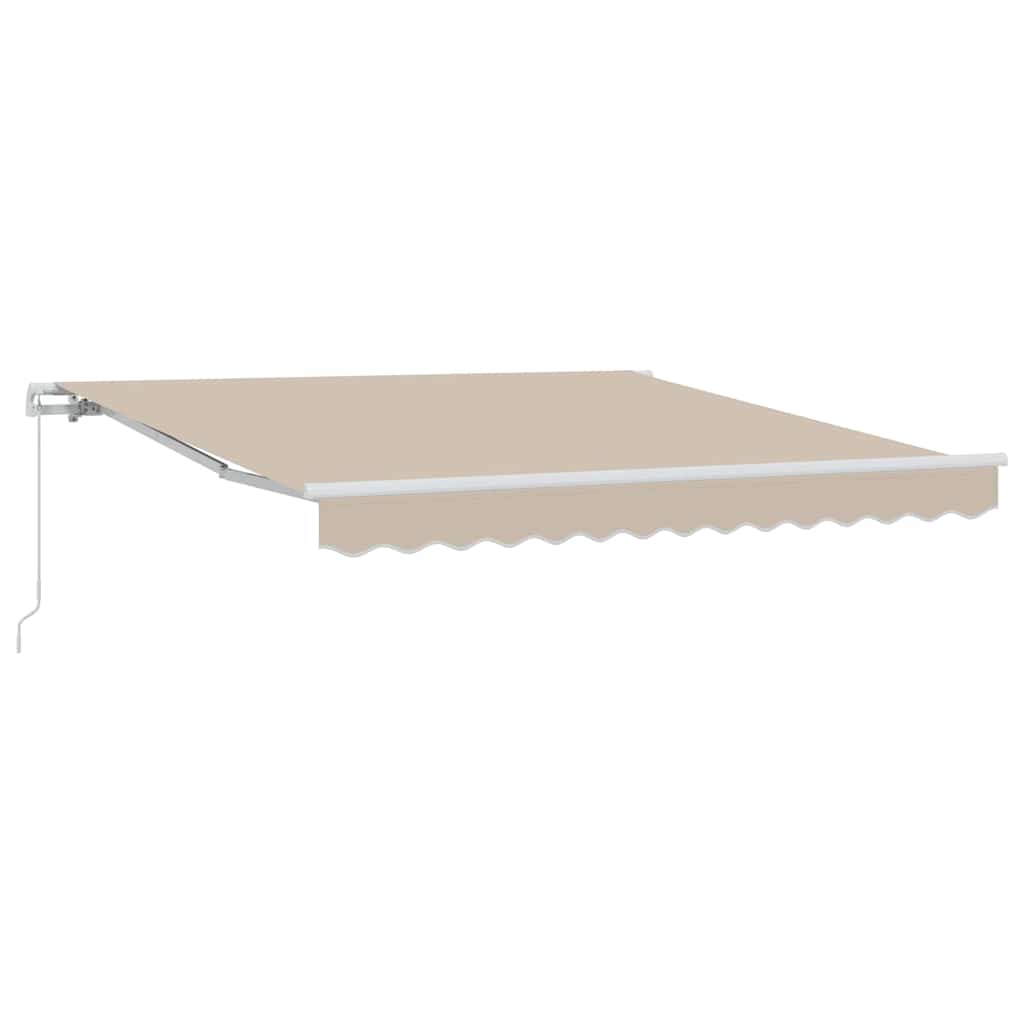 Skrovita tenda Bež 350 x 250 cm Poliester i aluminij