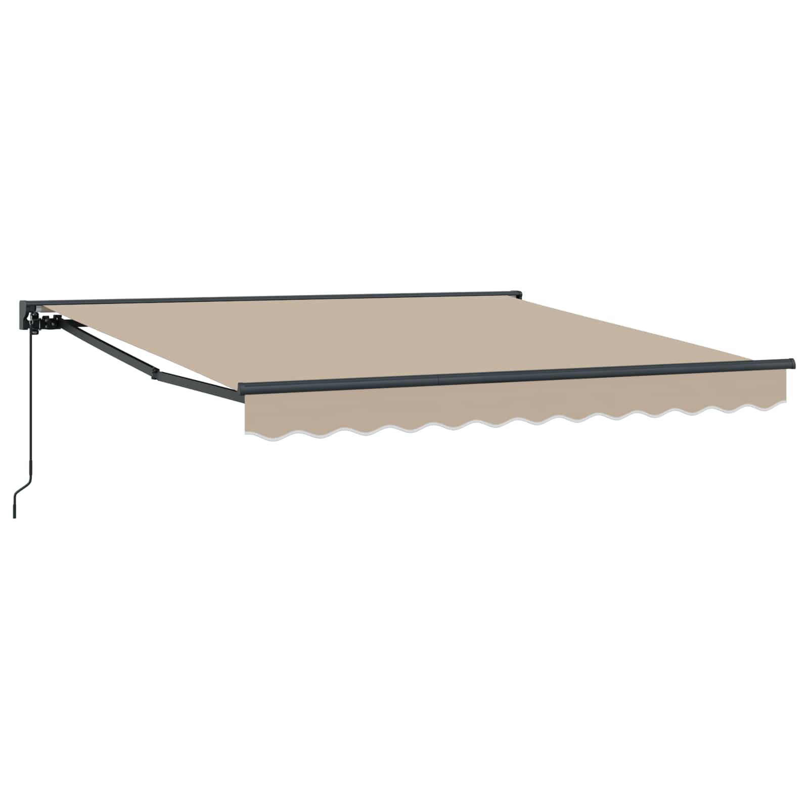 Okvir tende Bež 350 x 250 cm Poliester s PU premazom