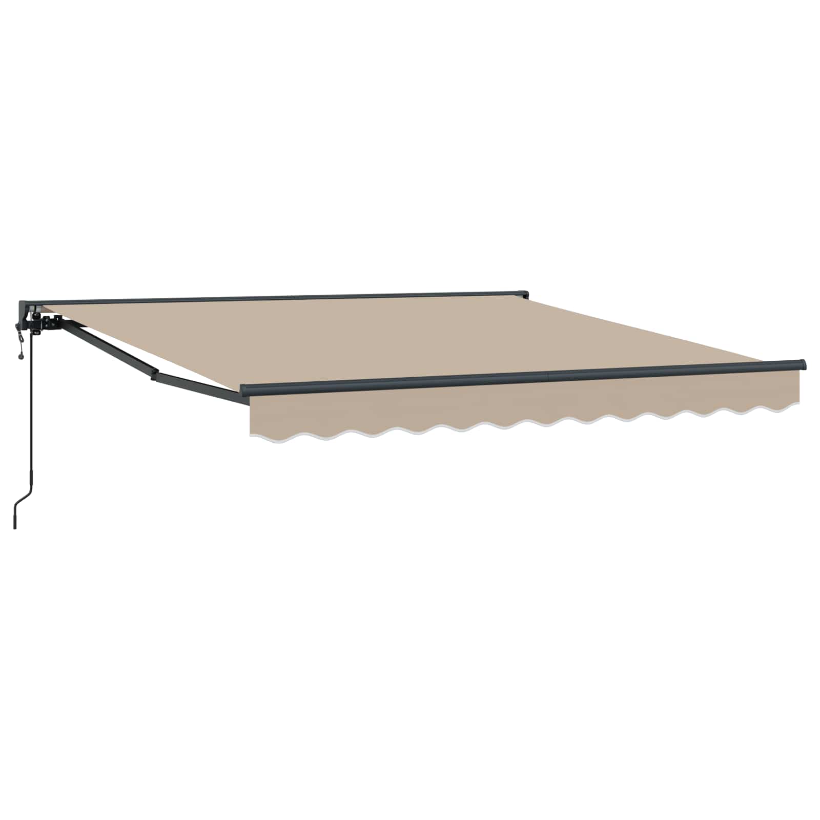 Okvir tende Bež 350 x 250 cm Poliester s PU premazom