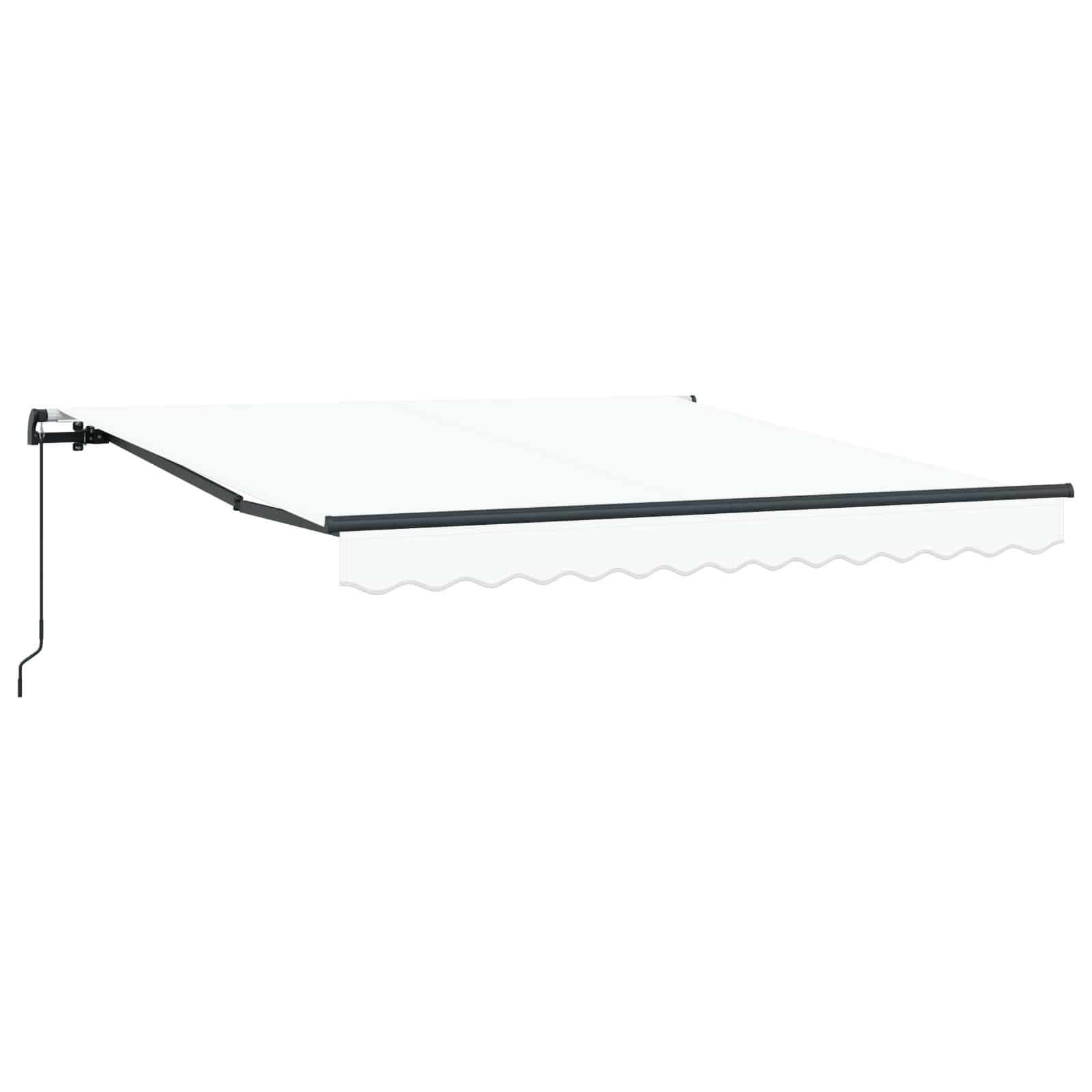 Skrovita tenda Bijelo 350 x 250 cm Poliester i čelik