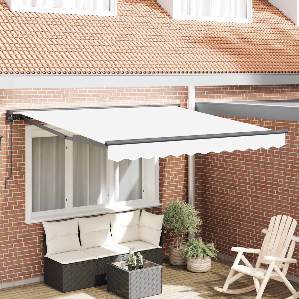 Okvir tende Bijeli 350 x 250 cm Poliester s PU premazom
