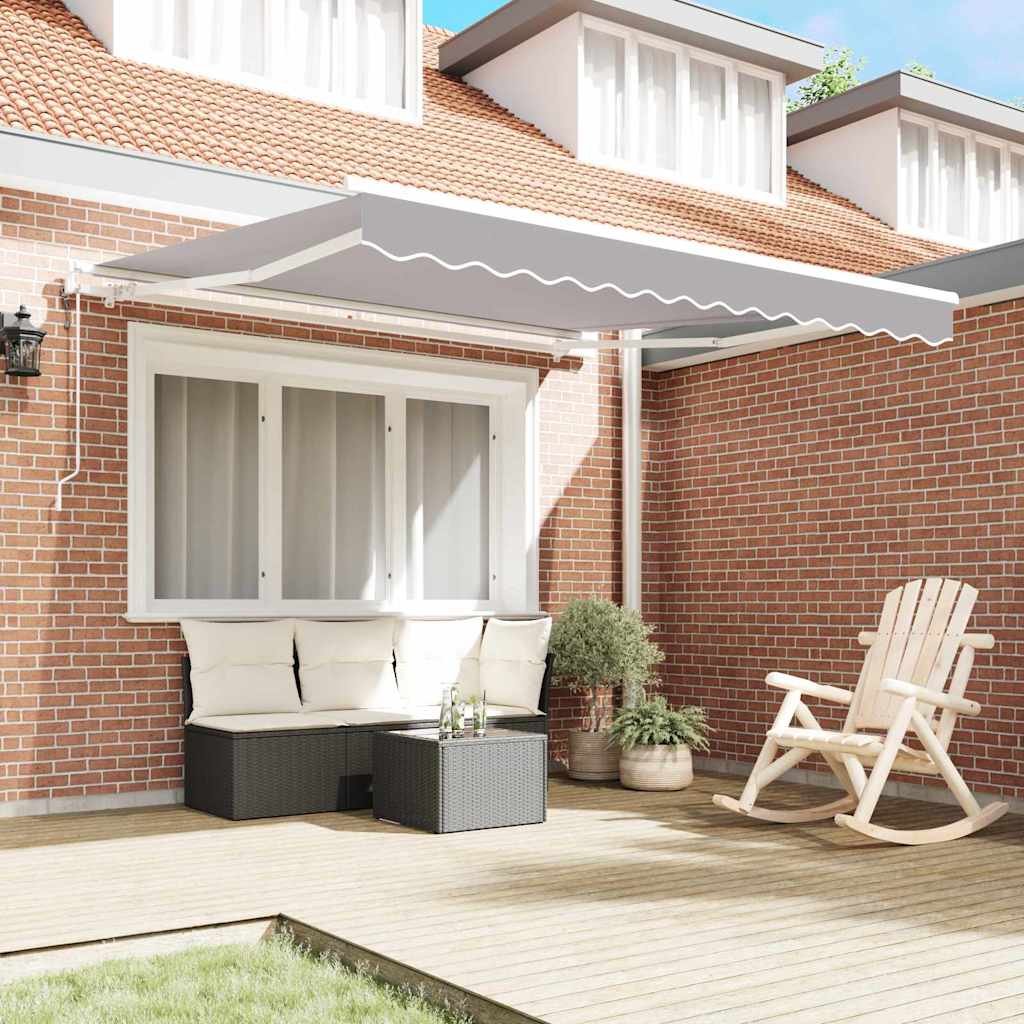 Povlačivi tende Svjetlosiva 350 x 250 cm Tkanina i Aluminij