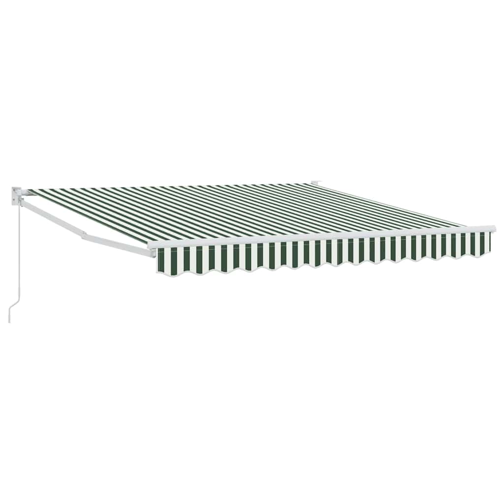 Skrovita tenda Zelena i bijela 350 x 250 cm