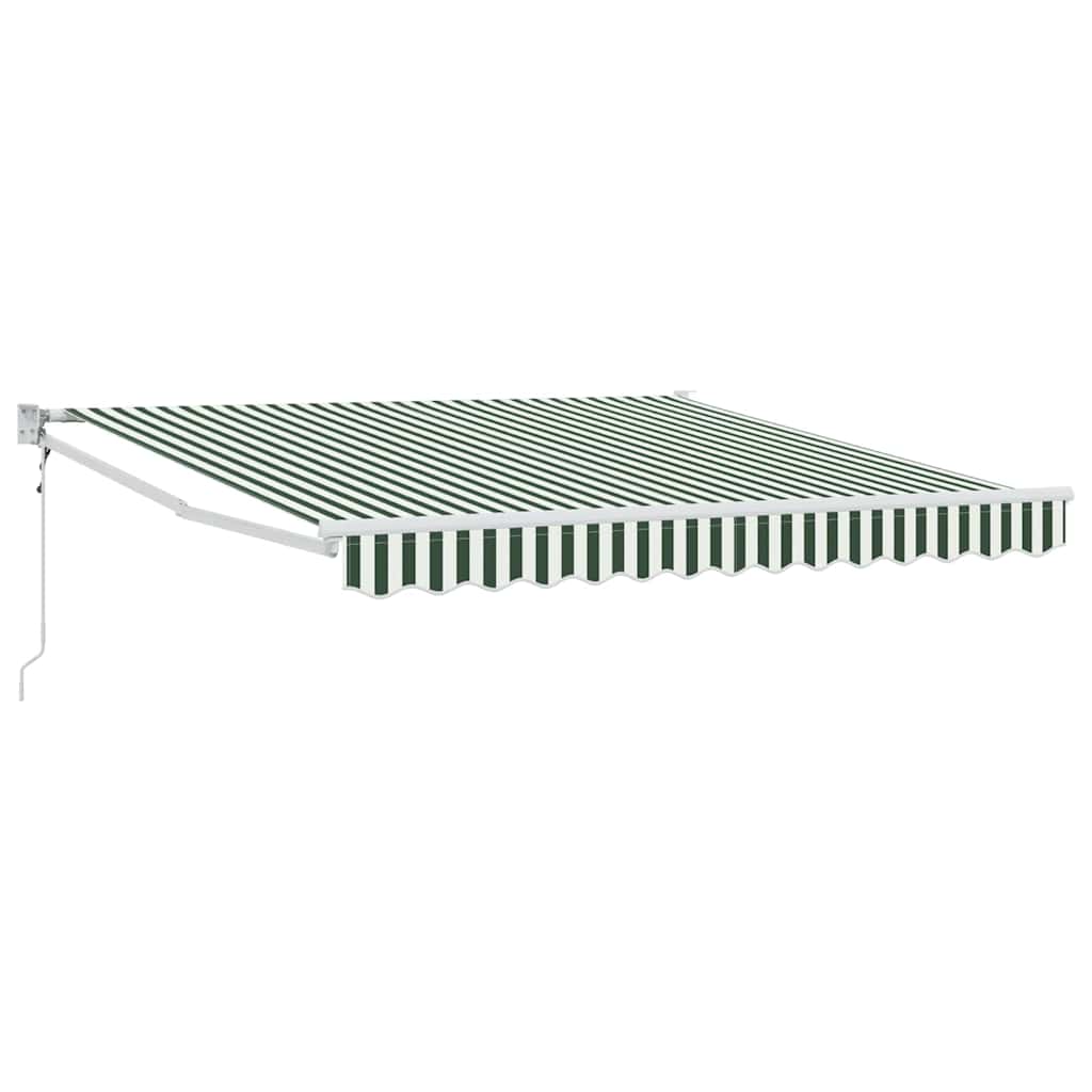 Skrovita tenda Zelena i bijela 350 x 250 cm