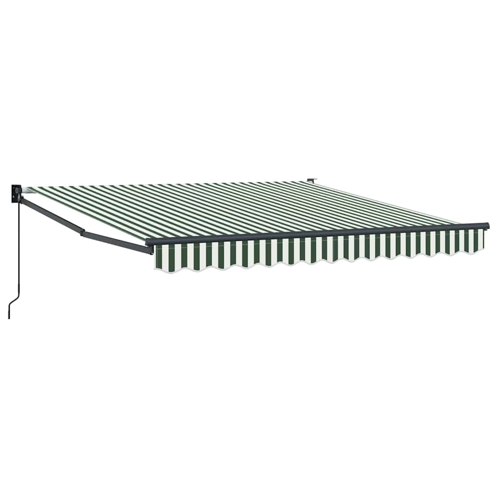 Povlačivi tende Zelena i bijela 350 x 250 cm