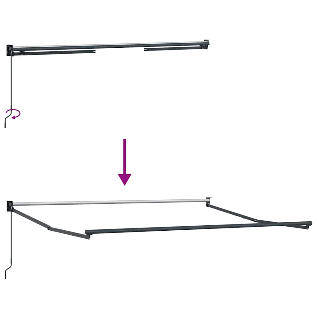 Povlačivi tende Zelena i bijela 350 x 250 cm