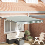 Nadstrešnica Zelena i bijela 350 x 250 cm Poliester i metal