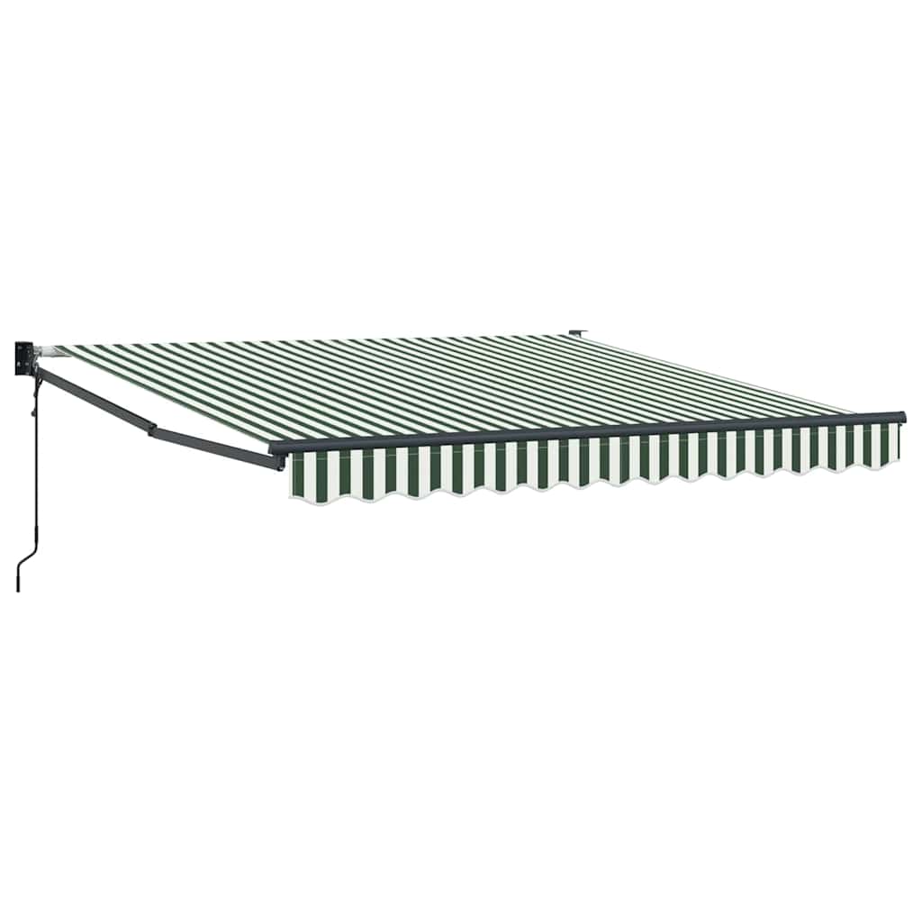 Skrovita tenda Zelena i bijela 350 x 250 cm