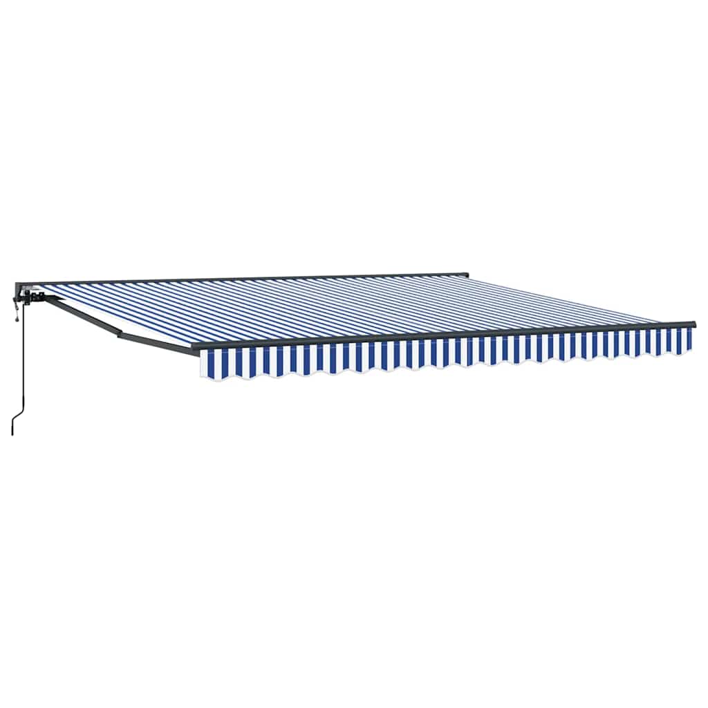 Okvir tende Plava i bijela 400 × 300 cm Poliester s PU premazom