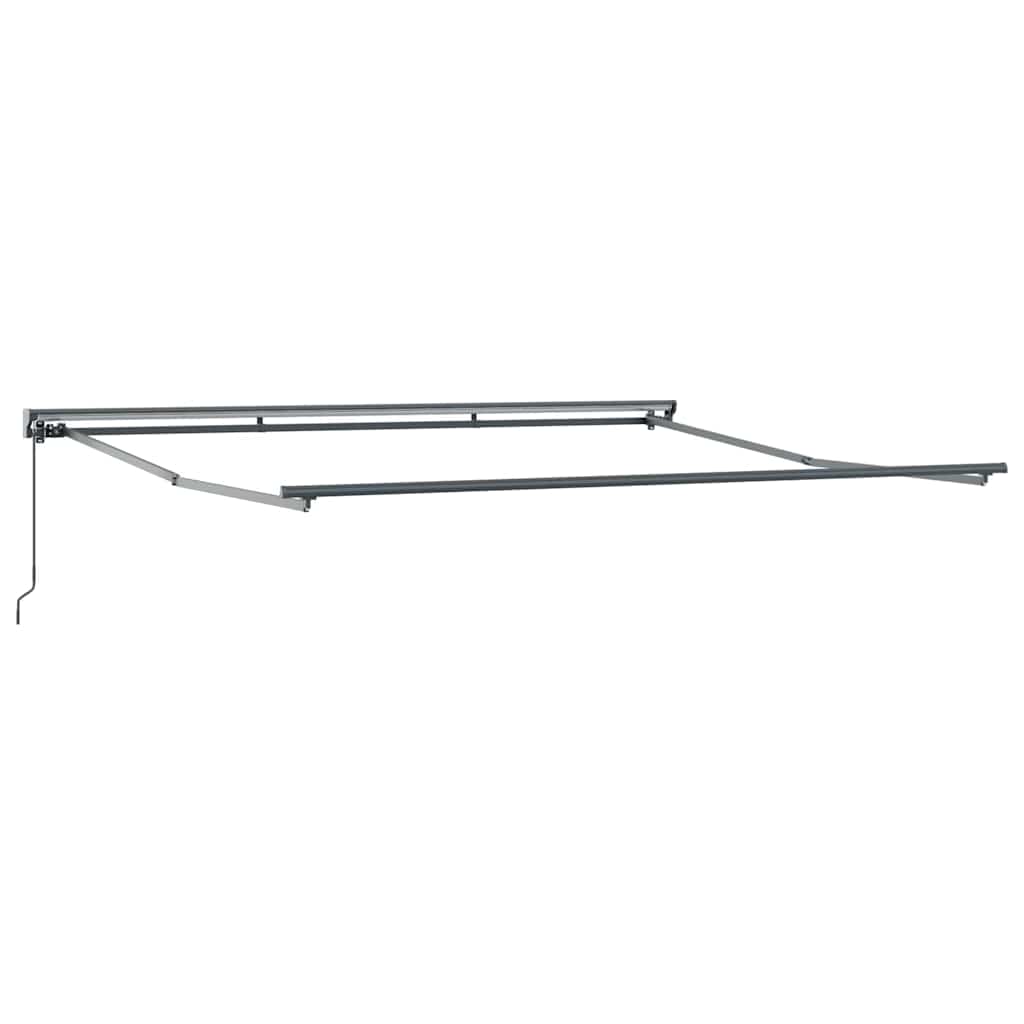Skrovita tenda Antracit 400 × 300 cm Poliester i aluminij