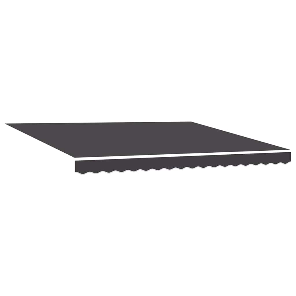 Skrovita tenda Antracit 400 × 300 cm Poliester i aluminij