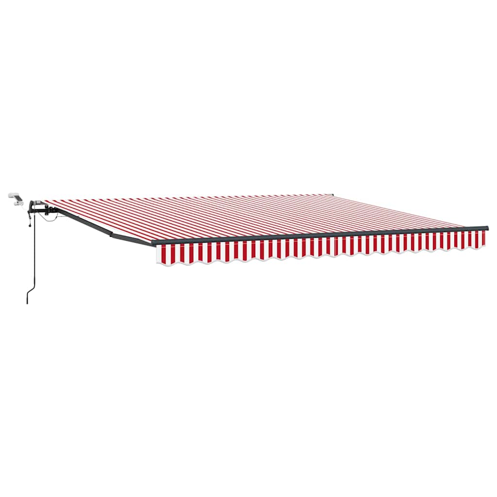 Tkanina za tende Crvena i bijela 400 × 300 cm Poliester