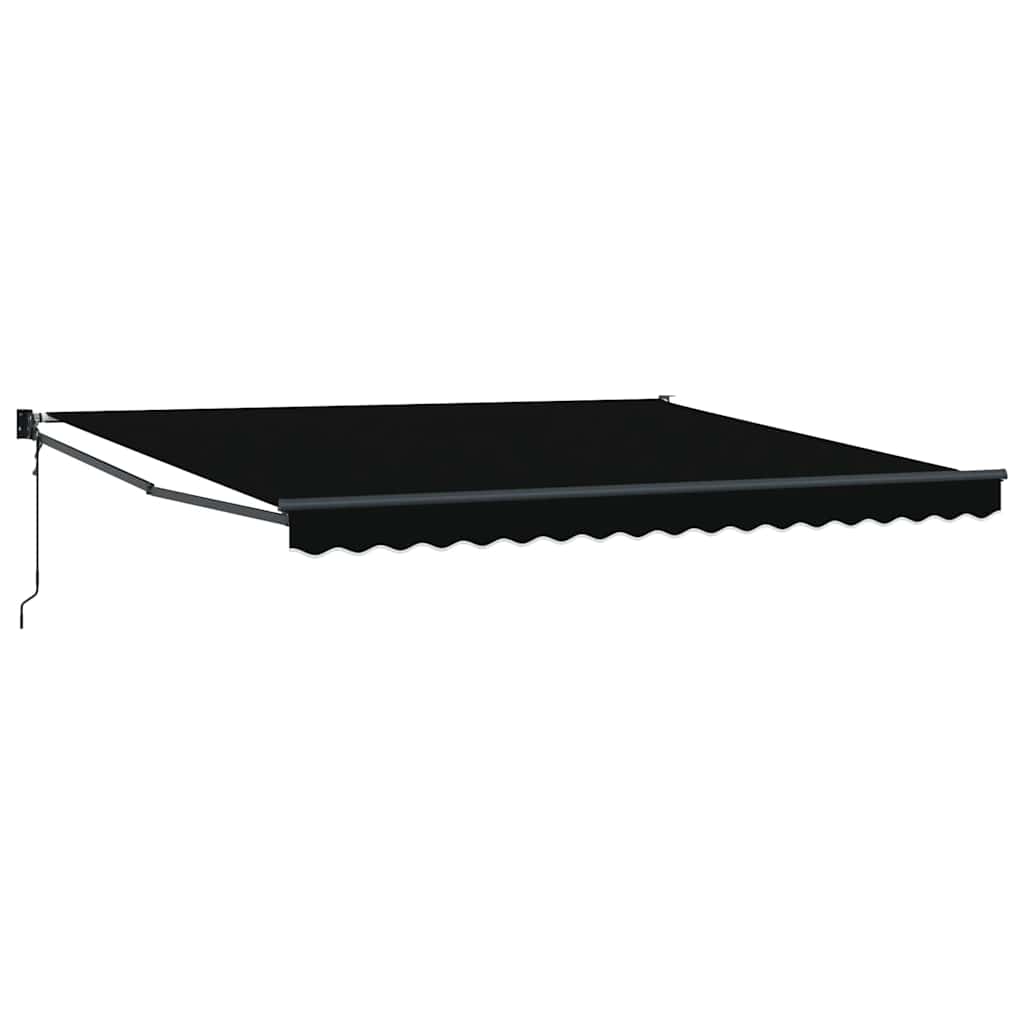 Nadstrešnica Crna 400 × 300 cm Poliester i metal