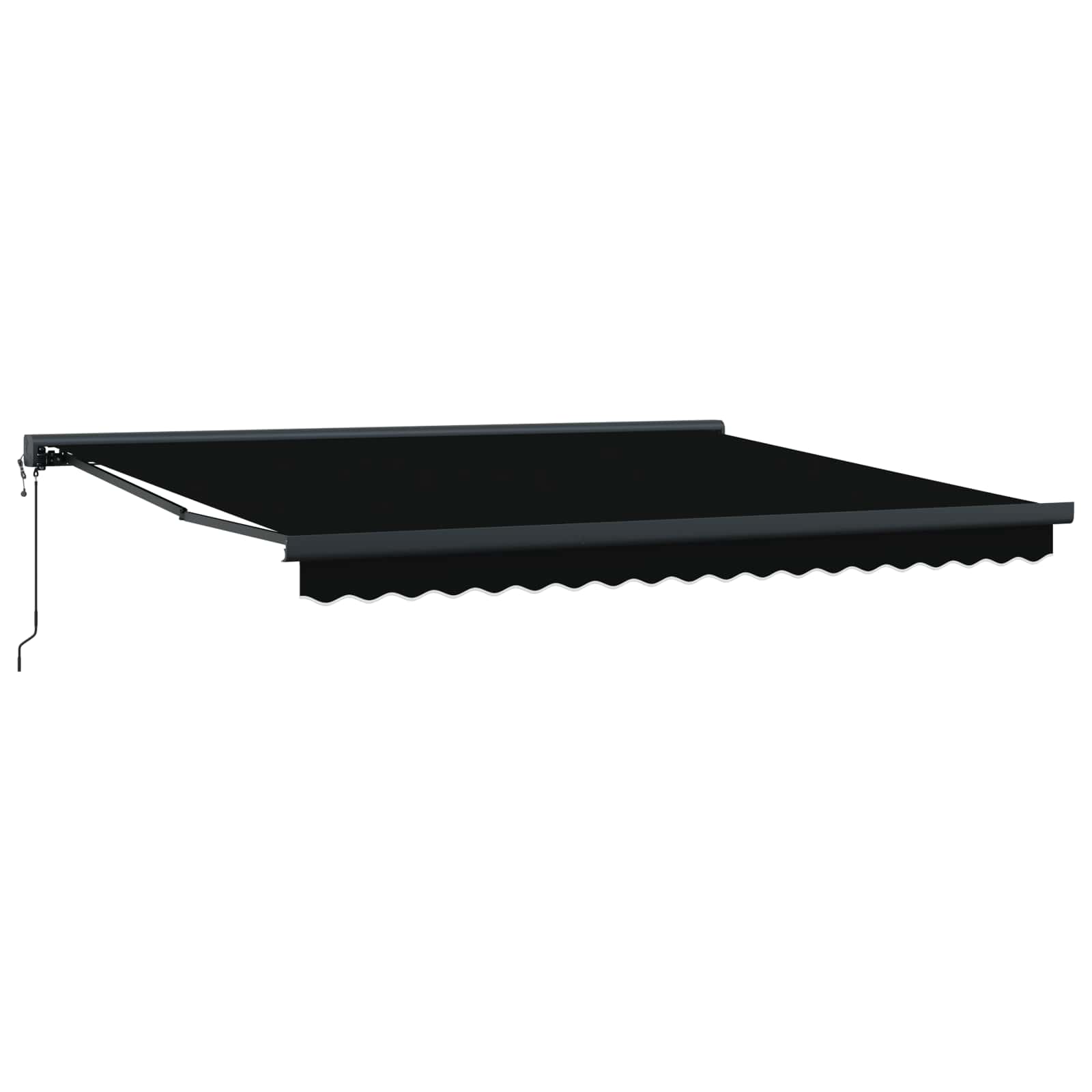 Nadstrešnica Crna 400 × 300 cm Poliester i aluminij
