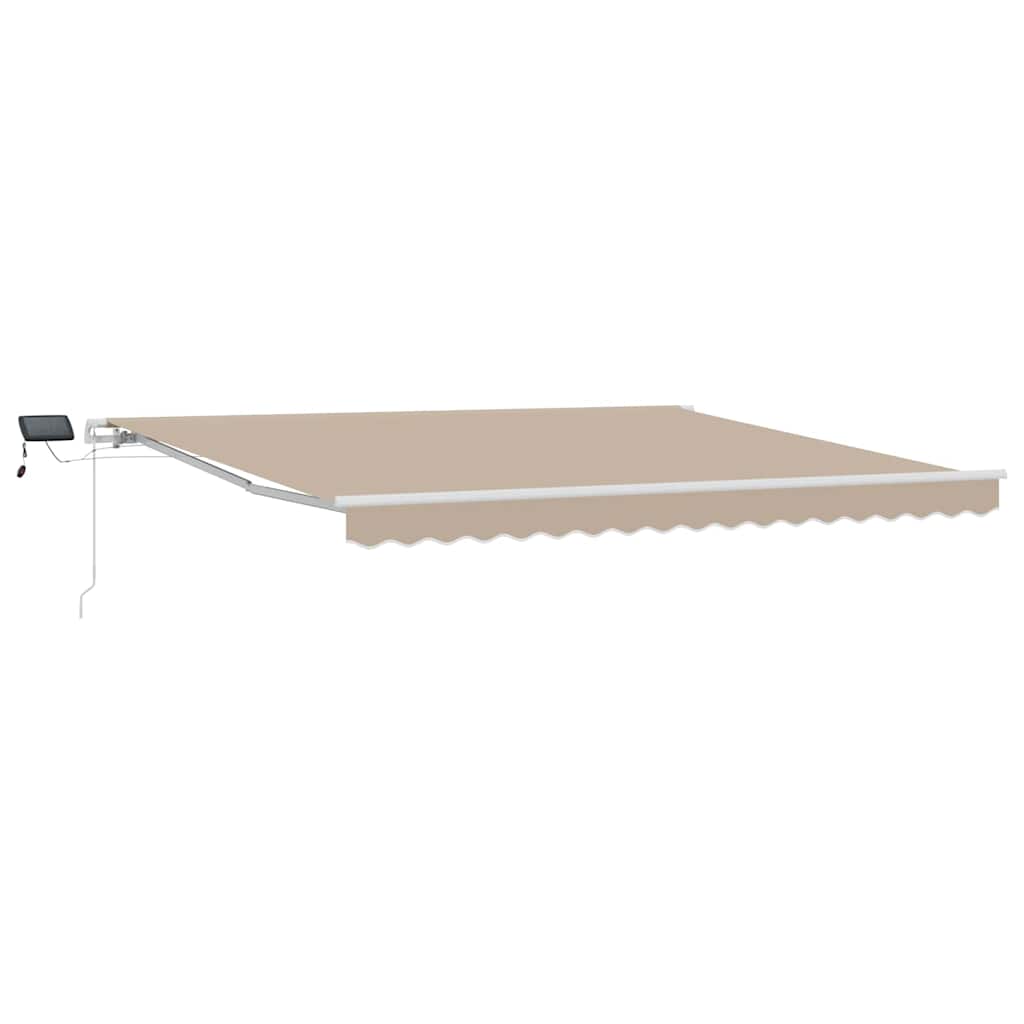 Skrovita tenda Bež 400 × 300 cm Tkanina i čelik