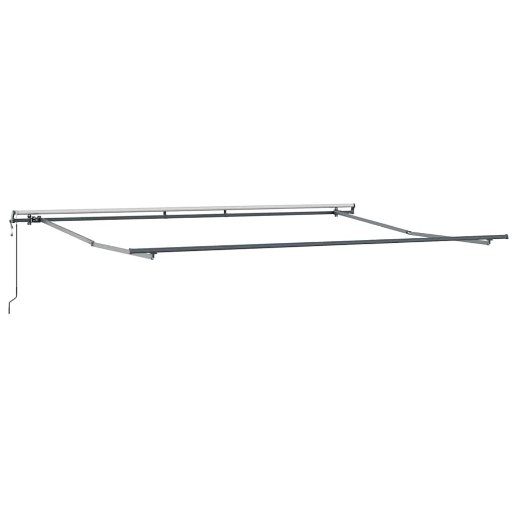 Skrovita tenda Bež 400 × 300 cm Tkanina i Aluminij