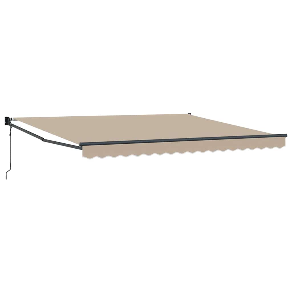 Nadstrešnica Bež 400 × 300 cm Poliester i metal