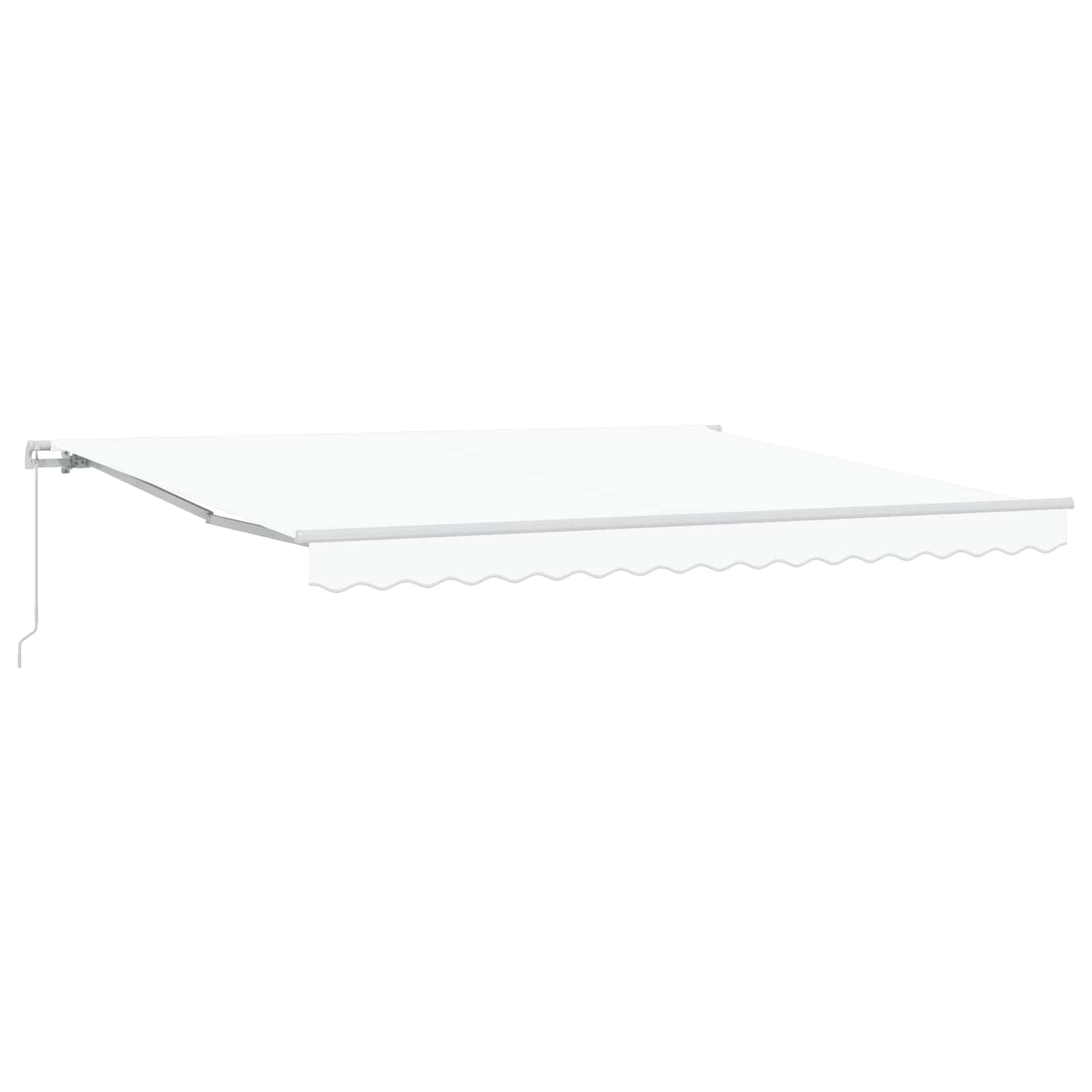 Skrovita tenda Bijelo 400 × 300 cm Poliester i aluminij