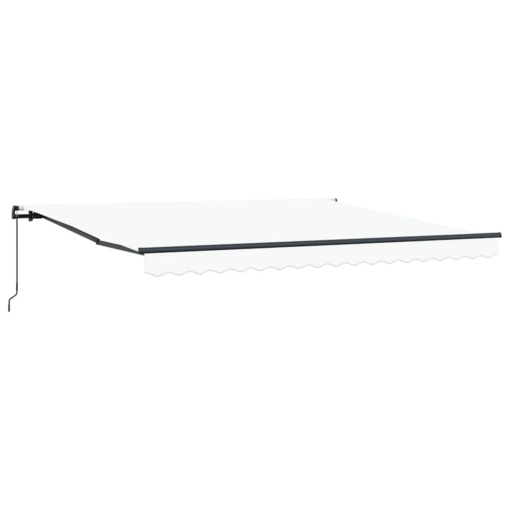 Skrovita tenda Bijelo 400 × 300 cm Poliester i čelik