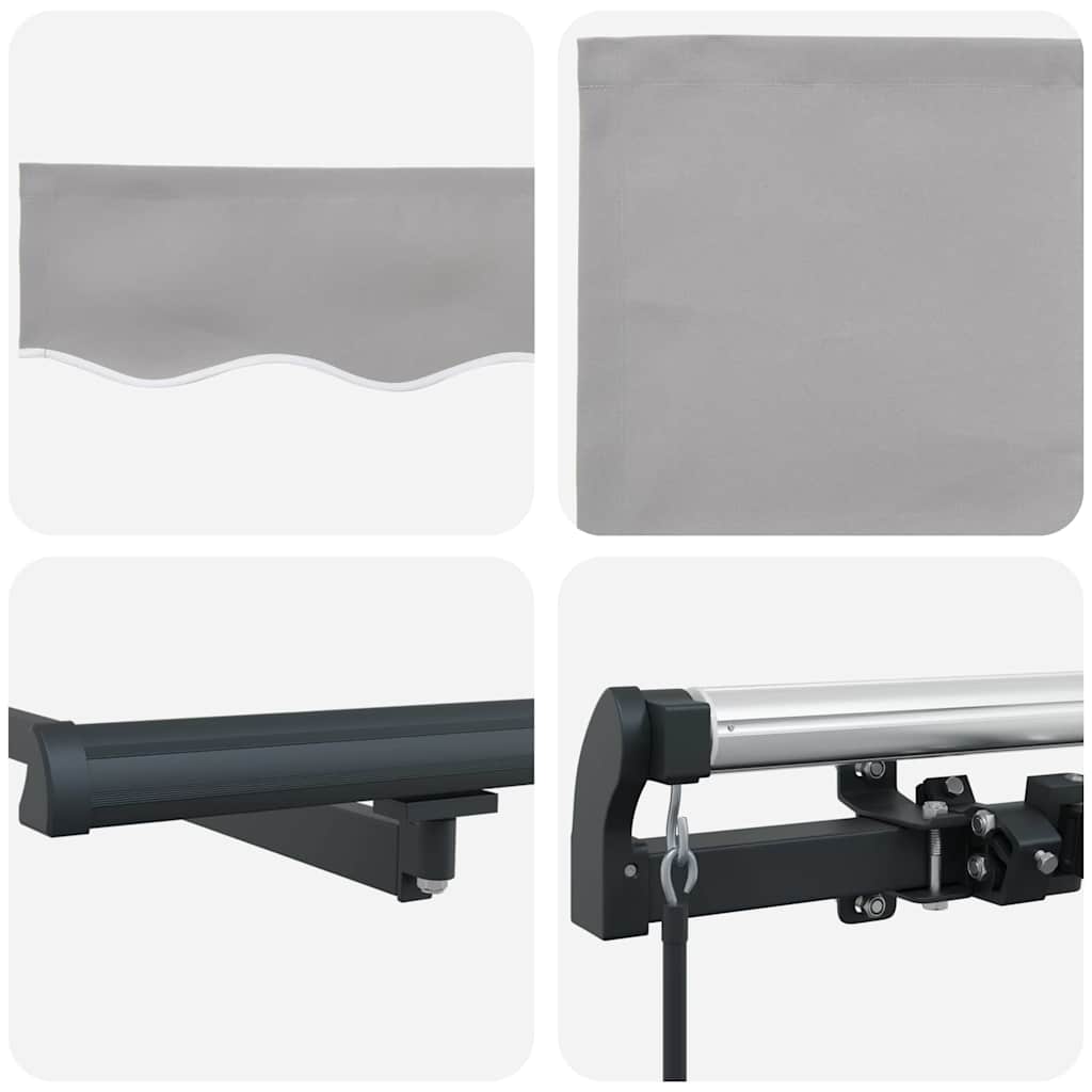 Povlačivi tende Svjetlosiva 400 × 300 cm Poliester i aluminij