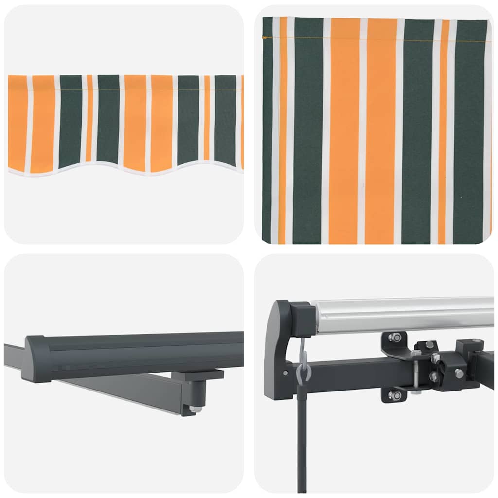 Skrovita tenda Zelena i žuta 400 ×300 cm tkanina