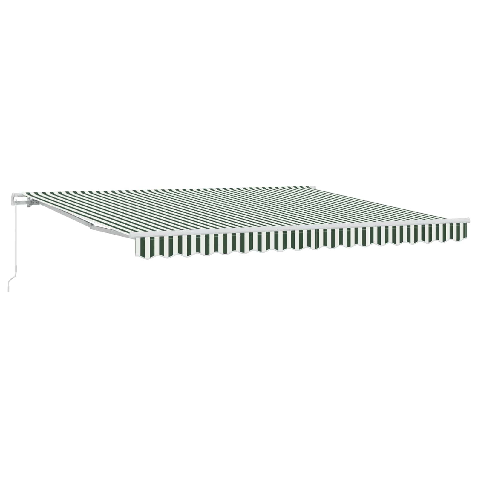 Skrovita tenda Zelena i bijela 400 × 300 cm
