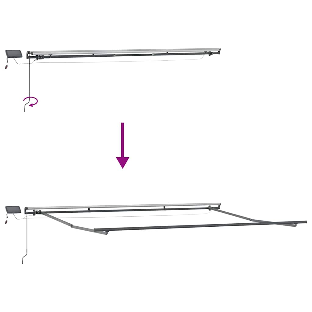 Skrovita tenda Zelena i bijela 400 ×300 cm tkanina