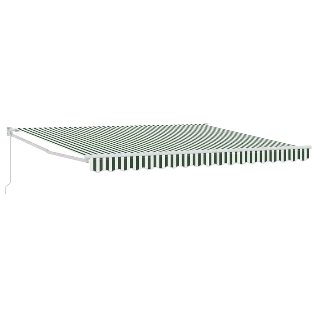 Skrovita tenda Zelena i bijela 400 × 300 cm