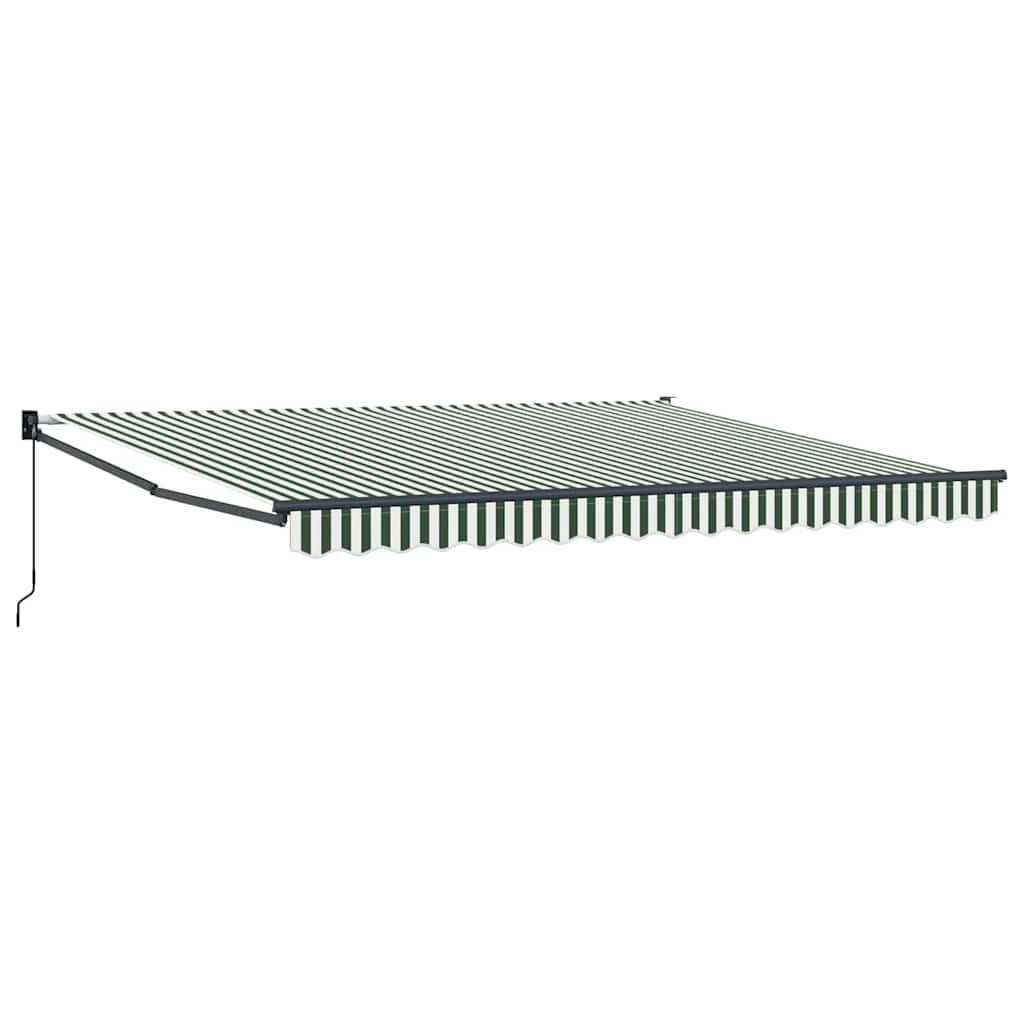 Povlačivi tende Zelena i bijela 400 × 300 cm