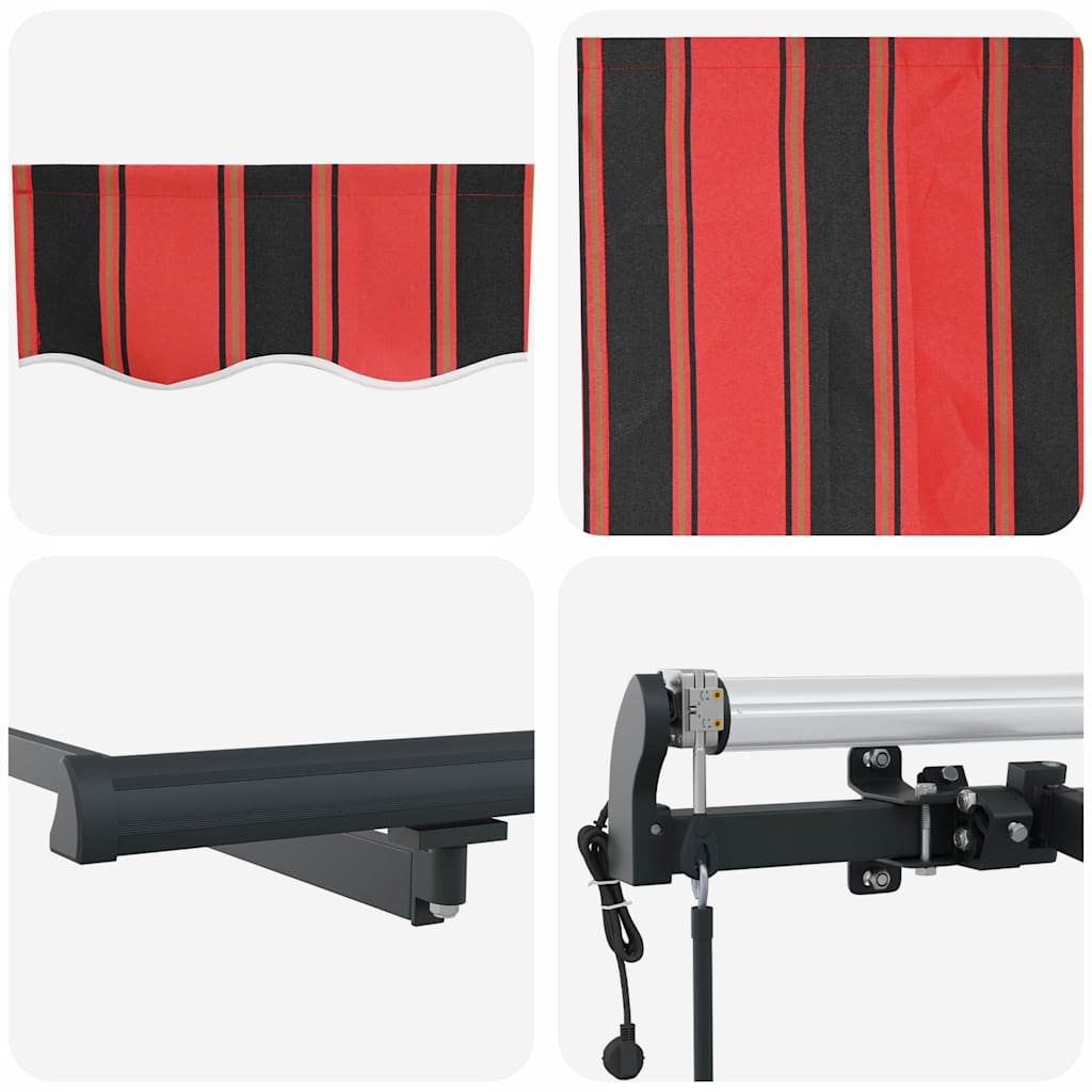 Skrovita tenda narančasta i smeđa 400 × 350 cm