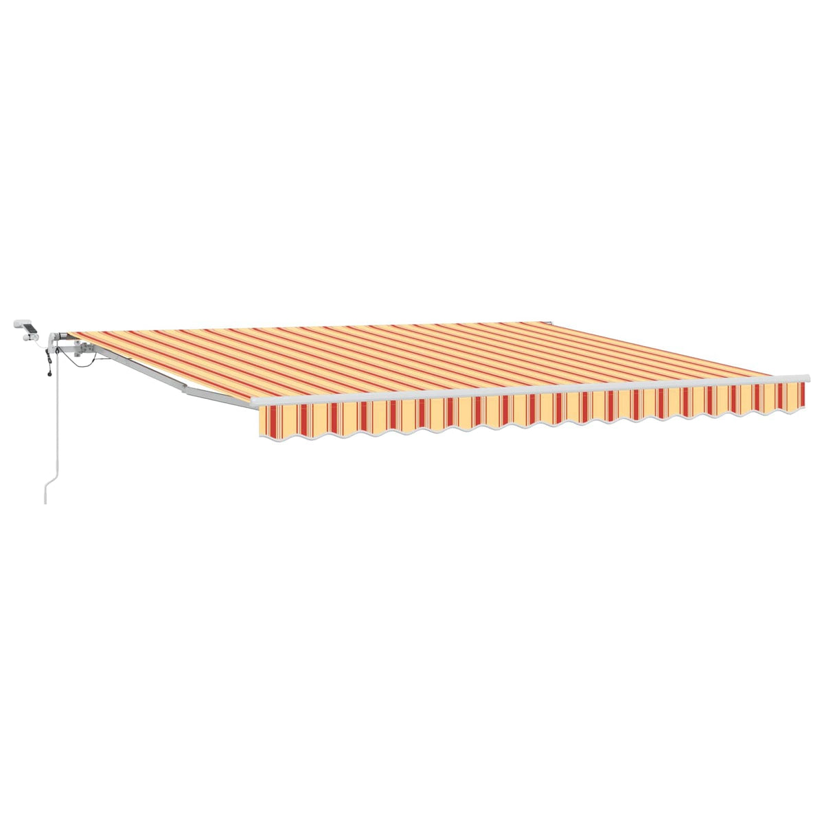 Skrovita tenda Žuta i narančasta 400 × 350 cm Poliester i metal