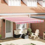 Skrovita tenda Crvena i bijela 400 × 350 cm