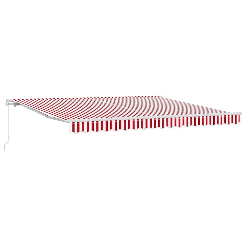 Skrovita tenda Crvena i bijela 400 × 350 cm